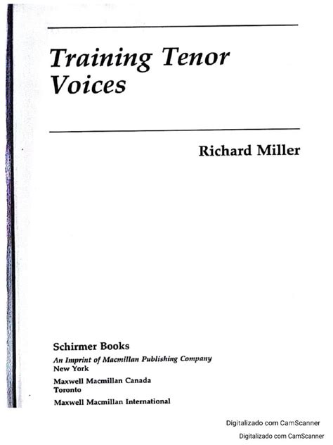 stabilizing the tenor voices richard miller pdf|Training tenor voices .